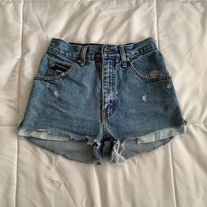 Vintage Levi's 900 Blue Distressed Denim Shorts